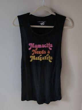 Black 'Mamacita Needs a Margarita' Muscle Tank